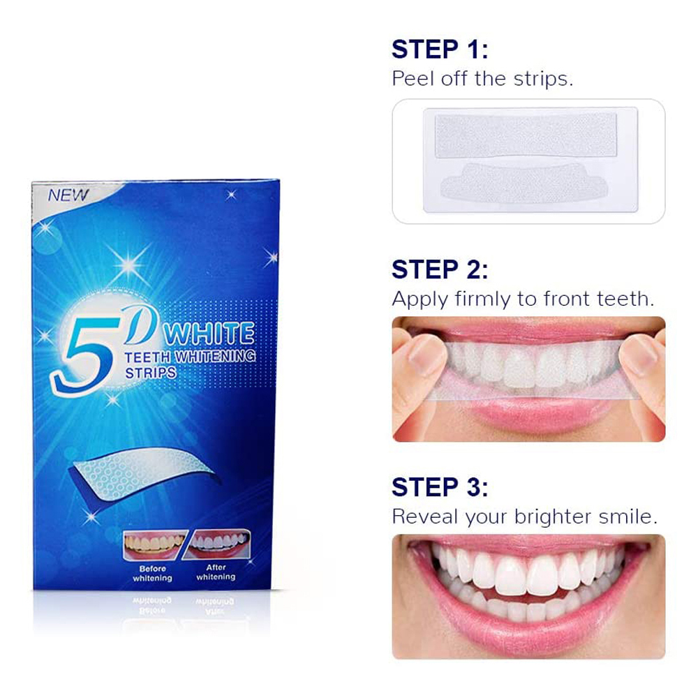 Strip Pemutih Gigi 5D Gel Pemu - Teeth Whitening Near Me ulasan dan harga